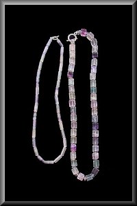 Duo Florite Crystal Necklaces.