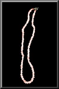 Rose Quartz Pebble Rock Necklace.