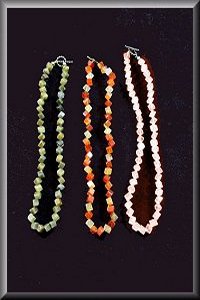 Trio Of Diamond Cut Necklaces.