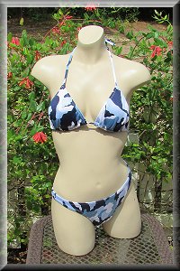 Blue Camo 2 Bikini Set.