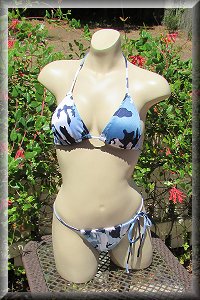 Blue Camo Bikini Set.