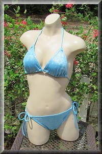 Blue Sky Hologram Bikini Set.