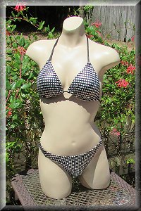 Rainbow Black Hologram Bikini Set.