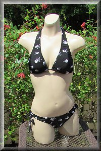 Pirate Flag Low Rise Bikini Set.