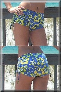 Lace Cheeky Short Bikini Bottom.