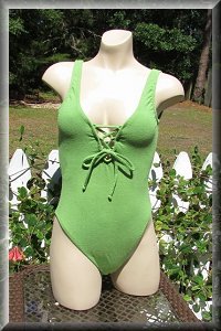 Women's Eco-Friendly Organic Hemp Carribean Lace Up Tank One Piece Swimsuit
